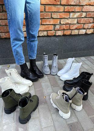 Ботинки, серые, натуральная замша, деми /зима10 фото