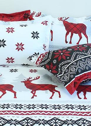 Новорічні комплекти постільної білизни з турецького ранфорсу 100% бавовна