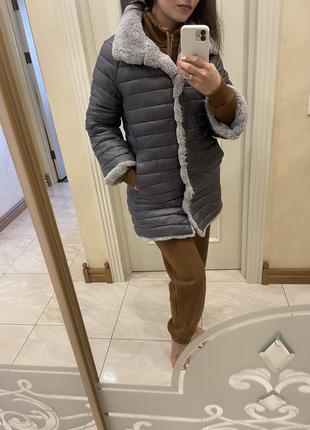 Еко шубка куртка 2 в 1