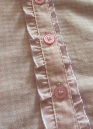 Легка літня блуза в рожеву клітинку marks&spencer