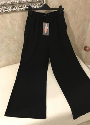 Чёрные широкие брюки/штаны vero moda10 фото