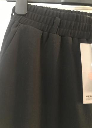Чёрные широкие брюки/штаны vero moda6 фото