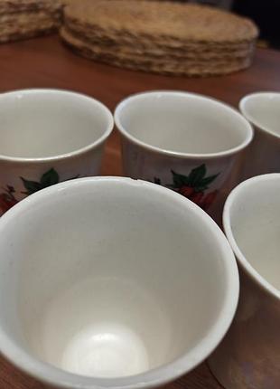 Набір склянок з квітами з маками7 фото