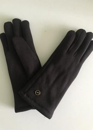 Перчатки на меху в темно шоколадном цвете, в размере 7,5.1 фото