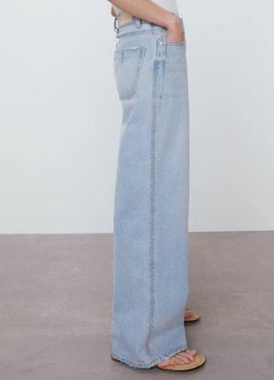 Широкие   джинсы wide leg zara2 фото