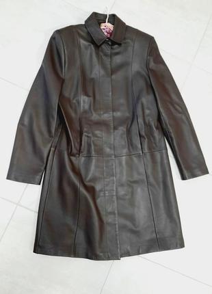 Тренч из натуральной кожи marks & spencer размер s-m