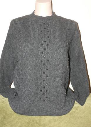 Шикарный свитер с бусинами от mango3 фото