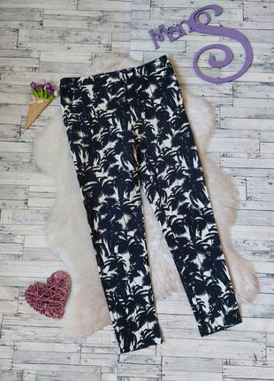 Джинсы женские top shop черно белые с принтом пальмы размер 46 м