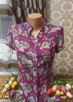 Яскрава блузка соковитих кольорів, розмір м