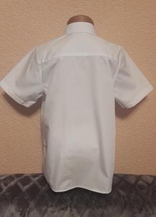 Рубашка тенниска белая нарядная для мальчика 10лет,рост 140см от tu2 фото