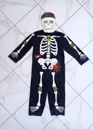 Карнавальный костюм скелет кощей 3-4 года код 17ю5 фото