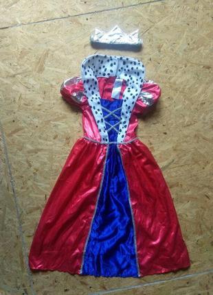 Карнавальное платье королева принцесса 6-8 лет код 3013 фото