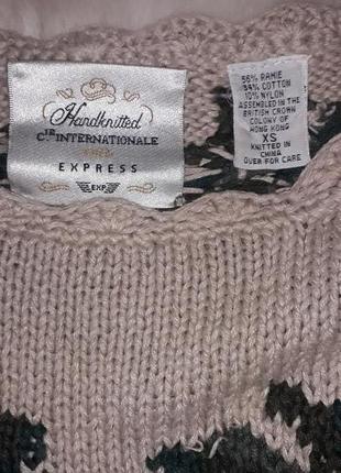 Свитер оверсайз  с вышивкой в винтажном стиле от handknitted internationale express5 фото
