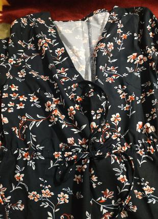 Сукні осінь квітковий принт7 фото