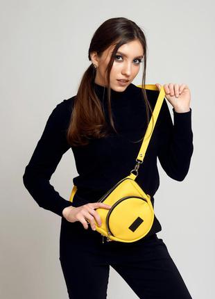 Жіноча міська сумка кроссбоди sofi - жовта7 фото