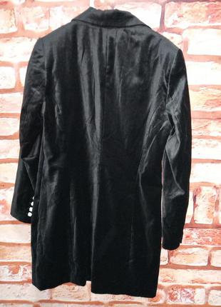 Пиджак удлиненный сюртук черный бархатный caren pfleger5 фото