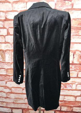 Пиджак удлиненный сюртук черный бархатный caren pfleger3 фото