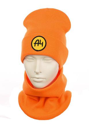 Зимовий підлітковий комплект "a 4" помаранчевий