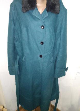 Большой размер англ 29, евро 48 пальто asos curve 48% шерсть