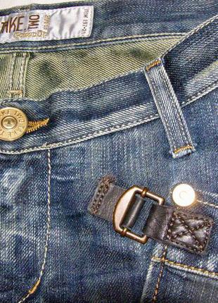 Крутые стильные итальянские джинсовые бриджи3 фото