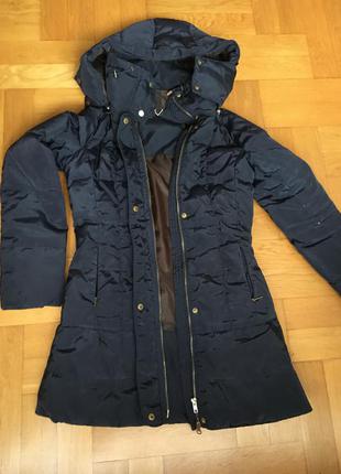 Якісні пуховик від zara р. s-xs