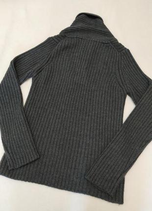 Шерстяной свитер, джемпер кофта c шалевым воротником zara man3 фото