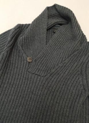 Шерстяной свитер, джемпер кофта c шалевым воротником zara man2 фото