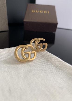 Серьги-гвоздики в позолоте,люкс качество