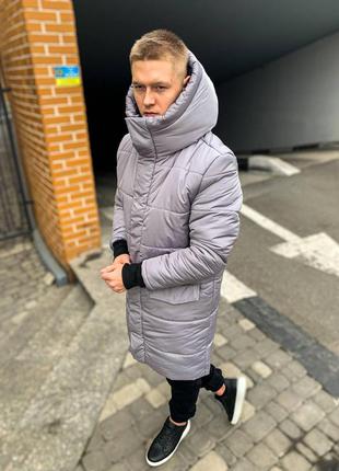 Теплая зимняя парка асос длинная asos parka long 20211 фото