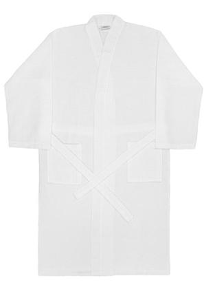 Халат вафельный кимоно (белый) чоловічий мужской2 фото