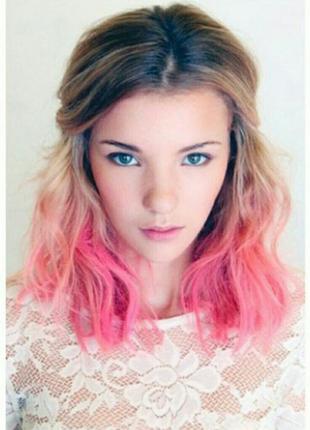 Розовый мелок для волос / рожева крейда для волосся на свято1 фото