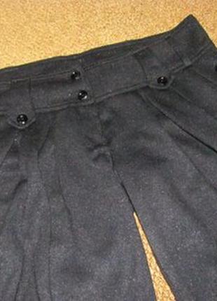 Суперские тёплые брюки с блеском и складками заниженная посадка7 фото