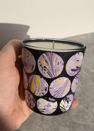 Соєве свічка в склянці з унікальним декором