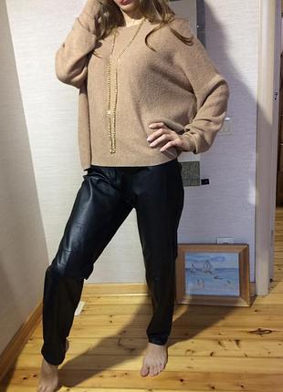 Женский свитер свободный цвет кэмел m&s collection