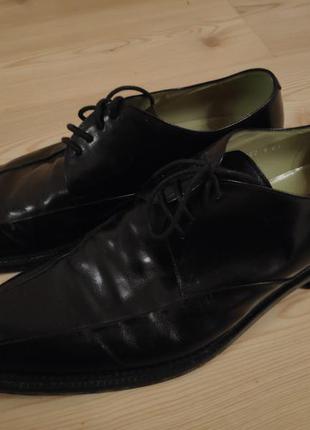 Navyboot офисные классические чёрные туфли, кожаные