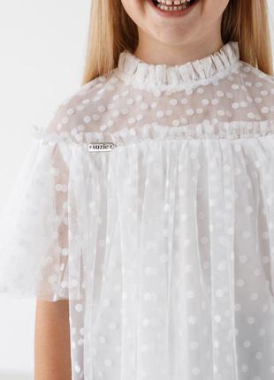 Очень красивая школьная блузка свободного кроя. размер 116-134. тм suzie2 фото