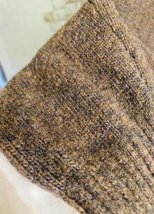 Шерстяная кокетливая кофта свитер на запах в этно стиле9 фото