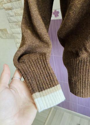 Шерстяная кокетливая кофта свитер на запах в этно стиле4 фото