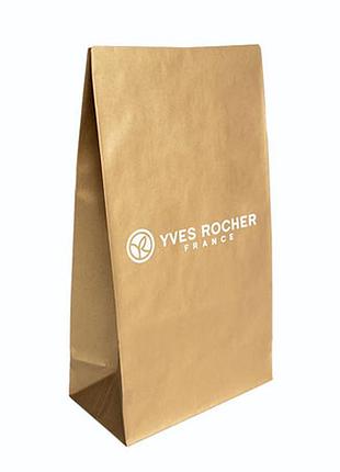 Пакет бумажный золотистый - конверт ив роше