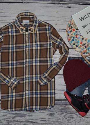 10 - 11 лет 140 - 146 см очень крутая модная фирменная рубашка мальчику клетка