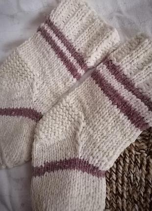 Теплі в'язані шкарпетки