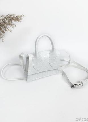 Белая необычная мини сумочка, біла незвичайна міні сумка