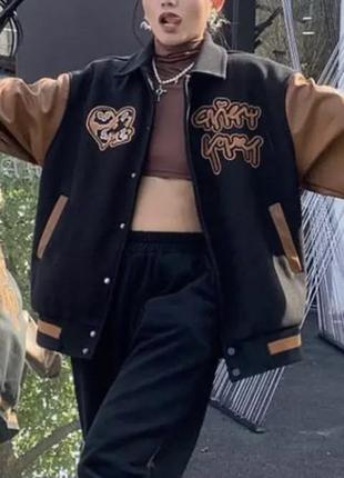 Бомбер шкіряний