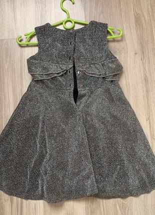Нарядное блестящее платье для девочки, 128 см6 фото