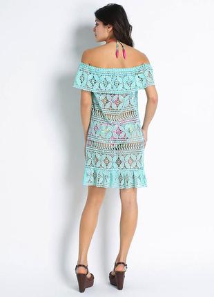 Шикарное пляжное платье! плетёное кружево! италия! распродажа!2 фото