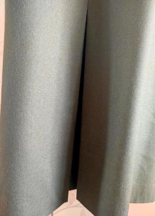Трендовая базовая юбка цаета хаки из шерсти !7 фото