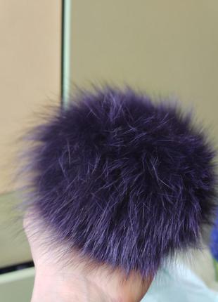 Помпон бомбон песець на шапку брелок