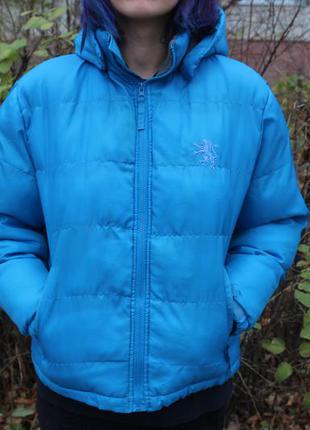 Jeanious industries осіння куртка з капішоном синя / розмір м / осенняя куртка с капюшоном м8 фото