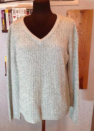 Меланжевий пуловер пухкої в'язки бренду s.oliver, 54-56 р.