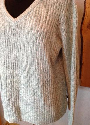 Меланжевый пуловер рыхлой вязки бренда s.oliver, р. 54-562 фото